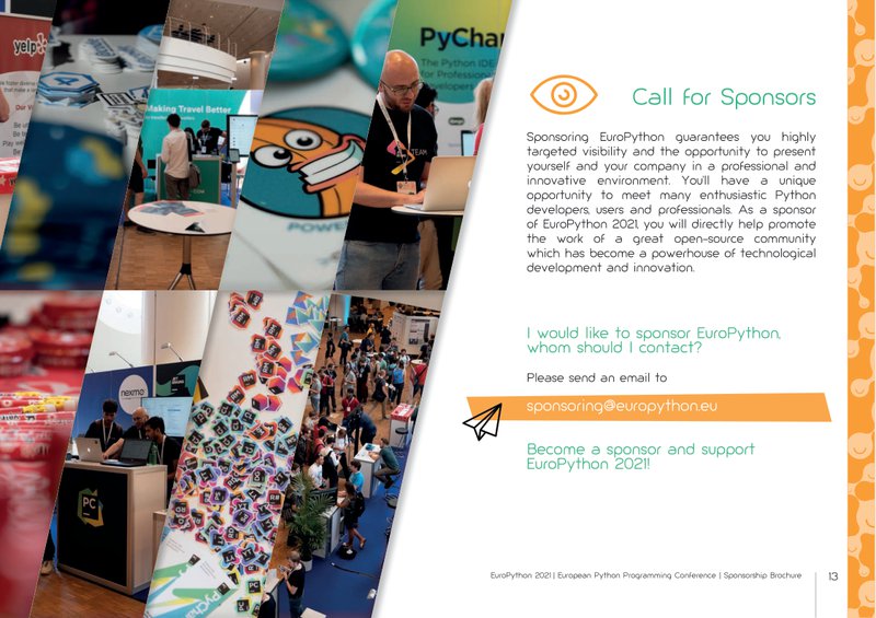 EuroPython 2021 Sponsor Brochure